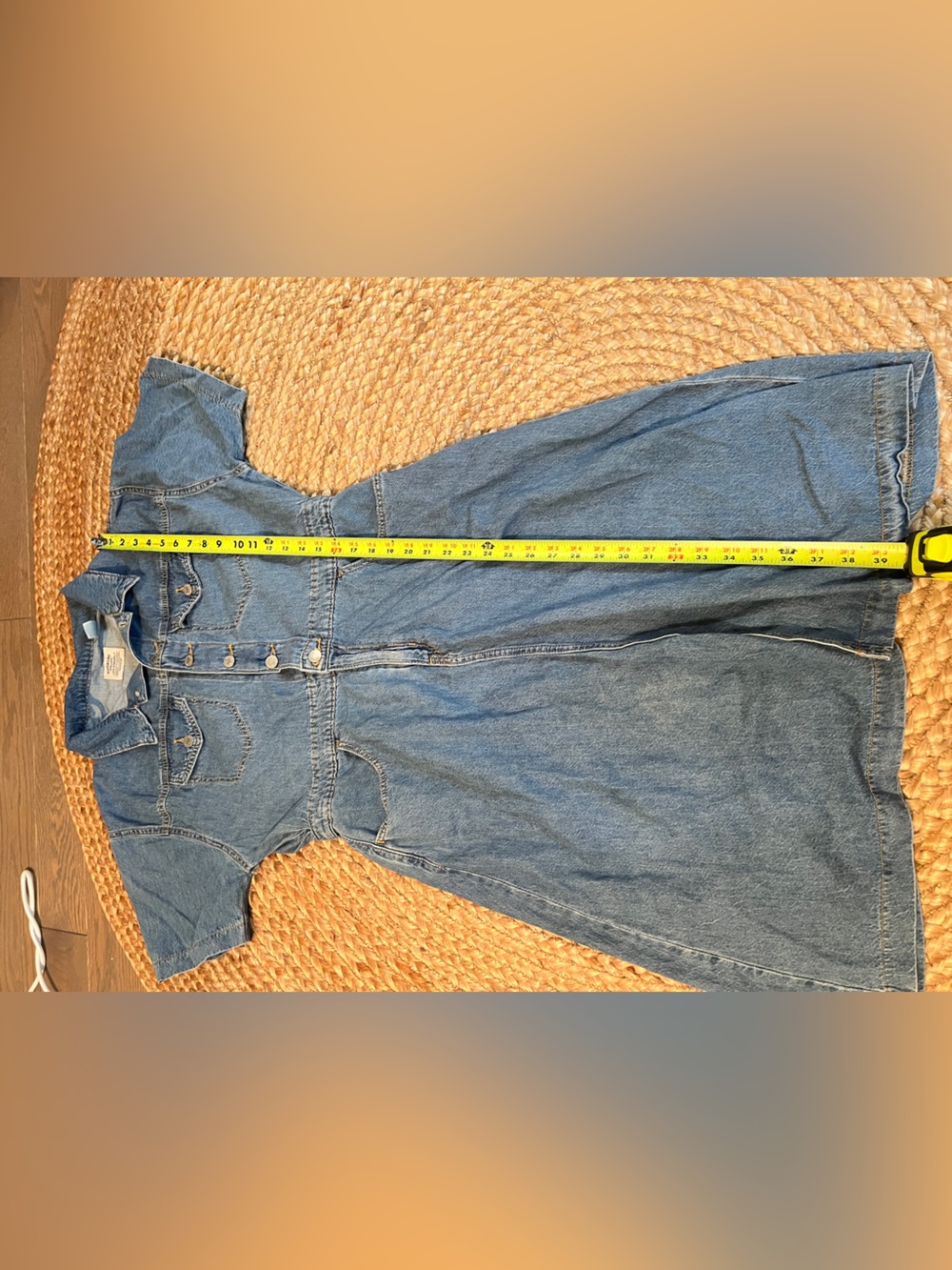 Levi Strauss Signature Women’s Denim Shirt Dress Short Sleeve Size M - Picture 10 of 10